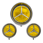 Tri Bar Bullet Style Chrome Headligh With Visor