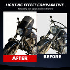 Fat Boy 11" 15" Windshield Road Warrior Fairing Air Deflector Fit 7" Headlight For Harley Fat Boy FLSTF 2000-2017