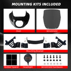 9" Windshield Front Quarter Fairing With 5.75" LED Headlight A Set For Harley Dyna Super Glide FXDC Low Rider Street Bob FXDB