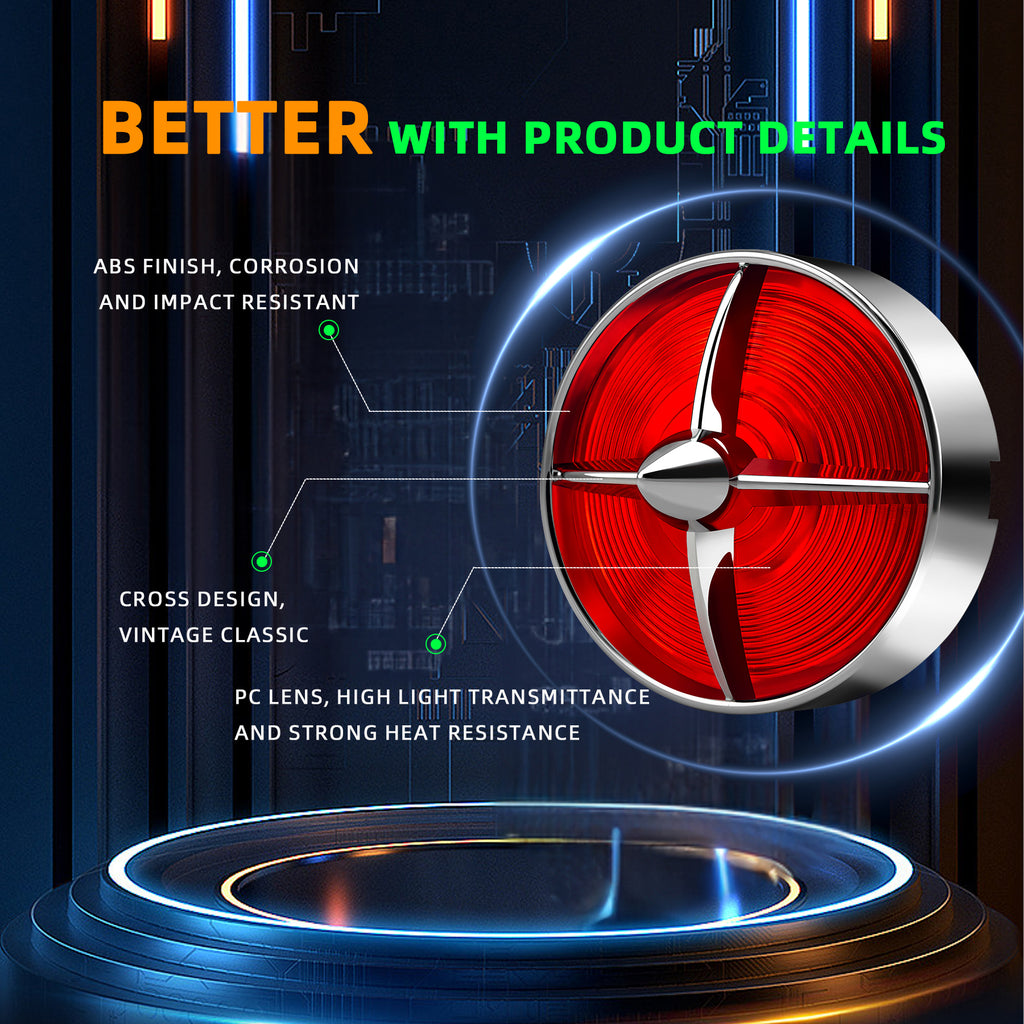 Retro Turbine 3 1/4" Screw-In Turn Signal Lens For Harley Heritage Road King Electra Glide