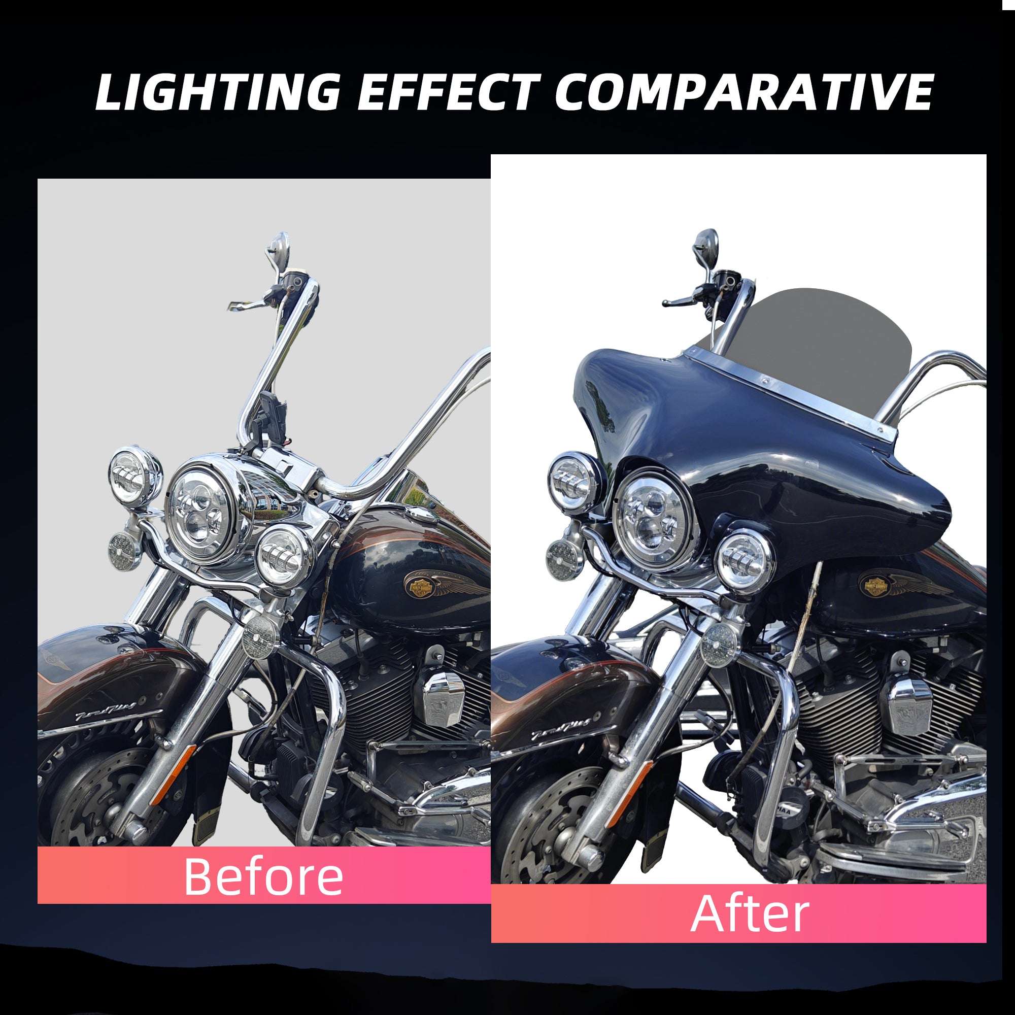 Batwing Fairing Road King Fairing Smoke Windshield For Harley Touring Road King FLHR 1994-2023 Road King Special FLHRXS 2017-2025