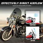 17" Smoke Detachable Windshield Windscreen Wind Splitter For Harley Touring Road King FLHR 1994-2023, Road King Special FLHRXS 2017-2025