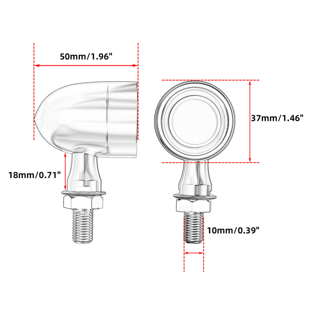 Motorcycle LED Bullet Turn Signals Front Rear Indicator