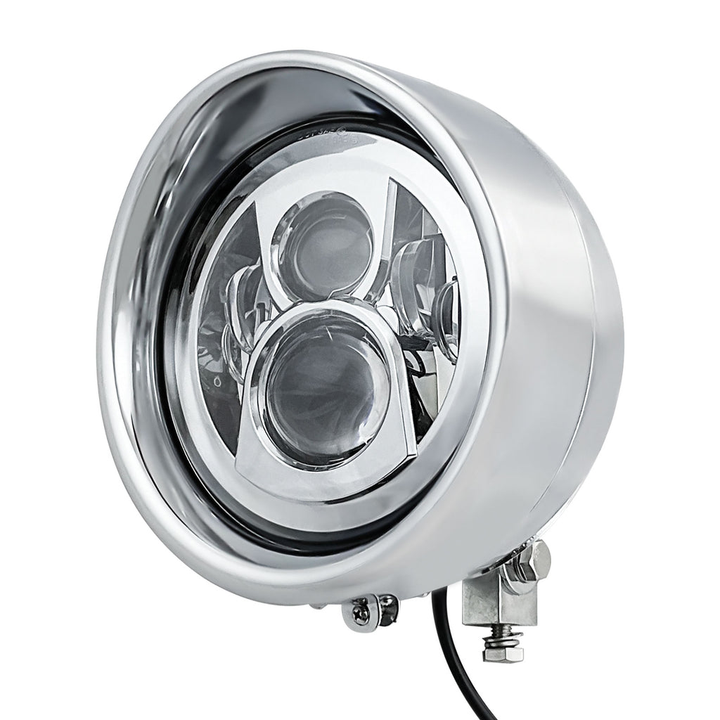 Motorcycle 7" LED Classic Visor Headlight