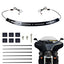 Black Windshield Trim Batwing Fairing Led Lights with LED Running Light & Amber Turn Signal for Harley 2014-2023 Touring Electra Glide Street Glide Ultra Limited