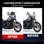 Barracuda Silver 11 inch Motorcycle Front Fairing For Road Warrior Fairing Only For Harley Softail Low Rider S FXLRS 2020-2024