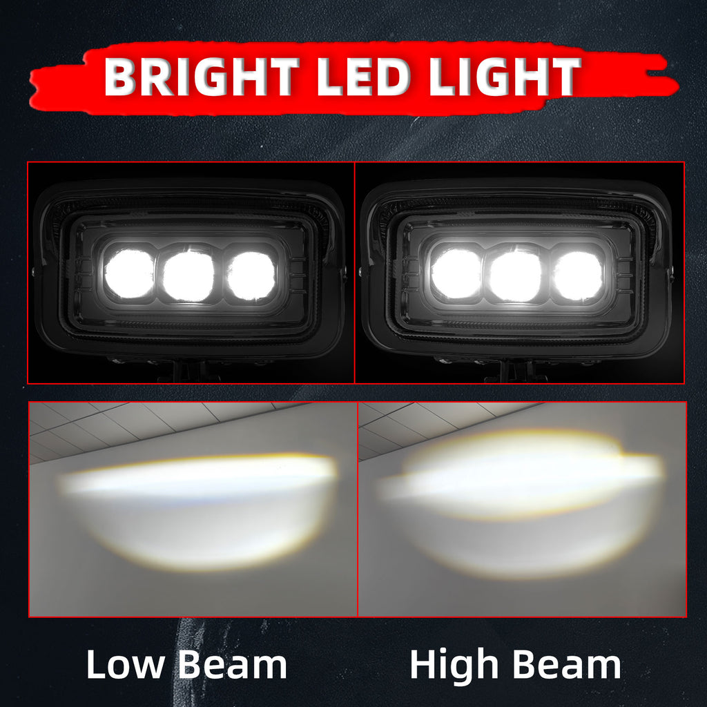 Motorcycle LED Square Headlight