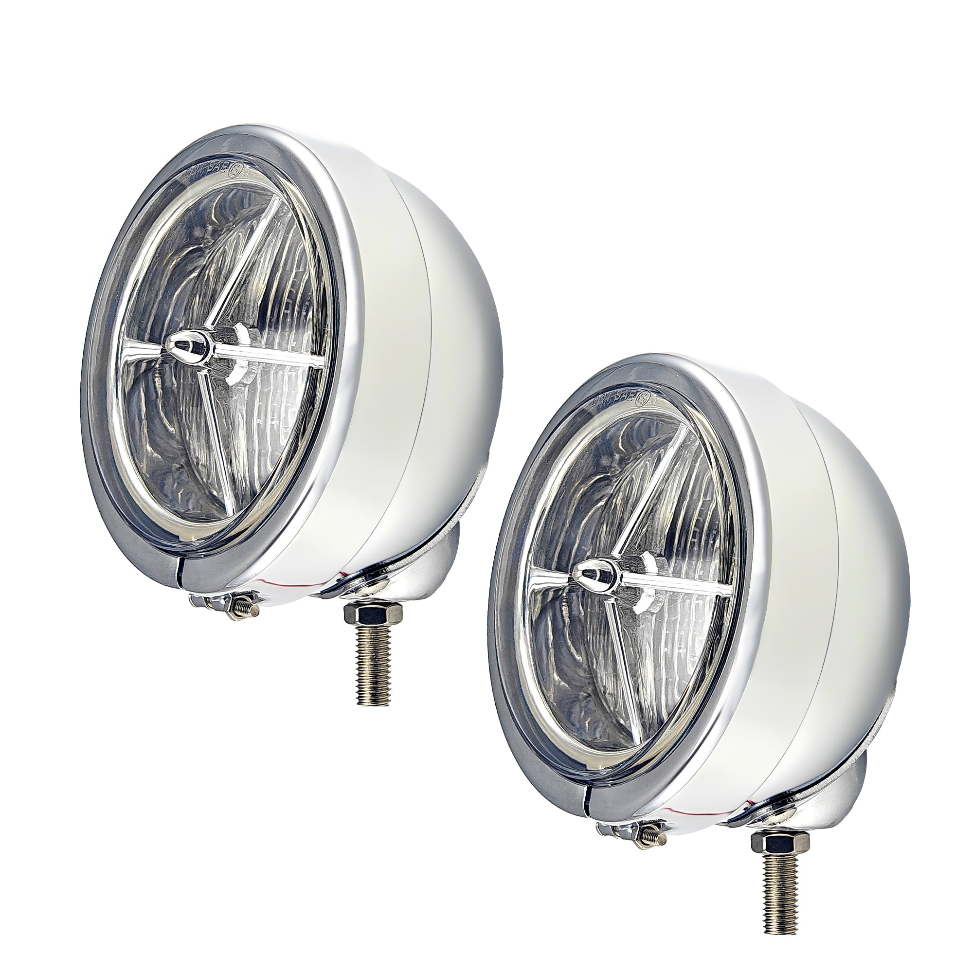 Motorcycle 4.5" H3 LED Fog Light Fog Lamp Passing Driving Spot Light For Harley Bobber Softail Road King Custom Yamaha Suzuki Main image