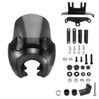 5.75" Headlight Fairing with 13" Smoke Windshield & Mounting Kit For Harley Softail Street Bob FXBB 2018-2020, FXBBS 2021-2024, Softail Standard FXST2020-2022, Softail Low Rider FXLR 2018-2020