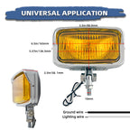Motorcycle LED Square Headlight With Visor Bottom Mount - Chrome Headlamp Universal Fit Harley Chopper Suzuki Kawasaki