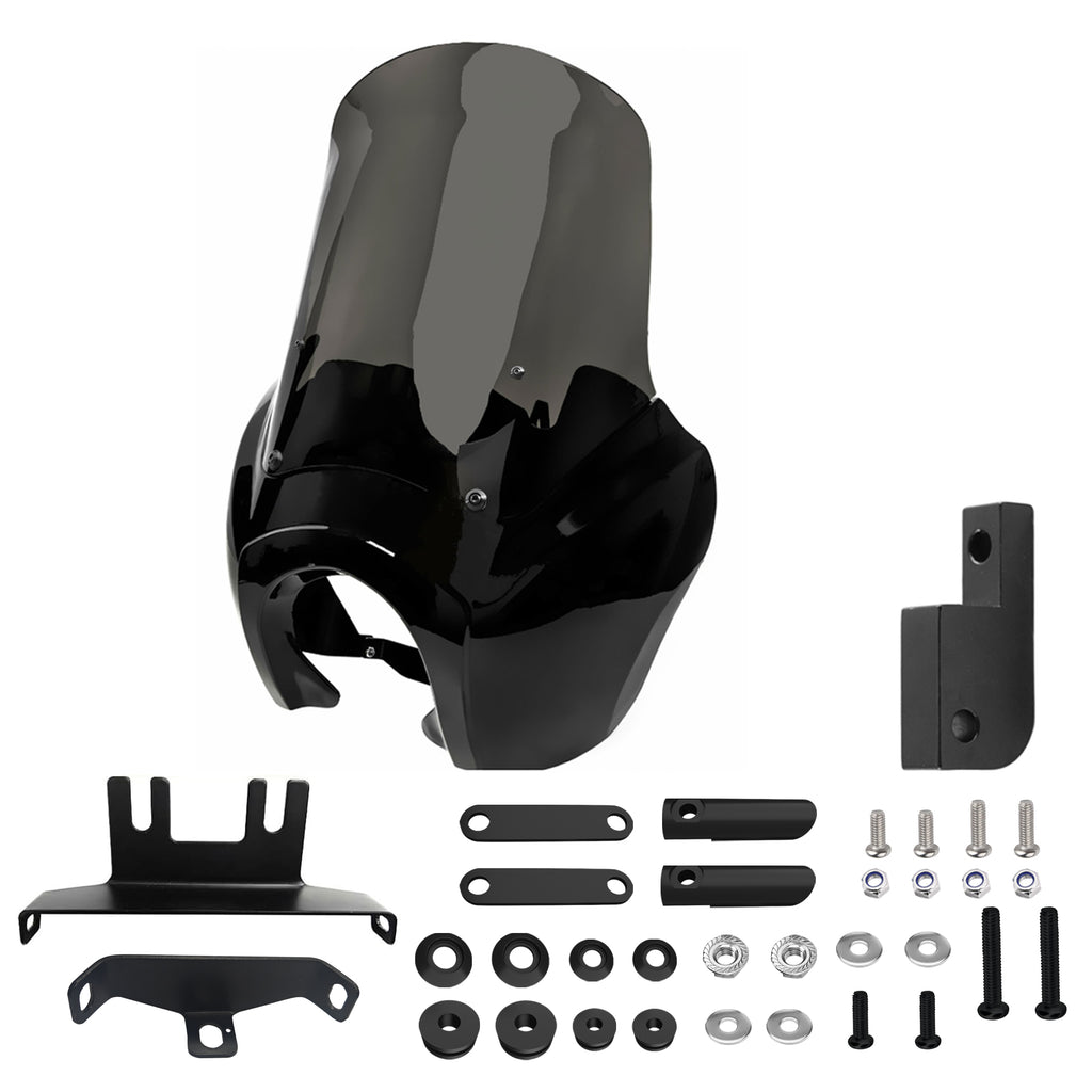Front Headlight Fairing Cover w/ 15'' Windshield For Harley Dyna FXDXT T-Sport 2006-2017