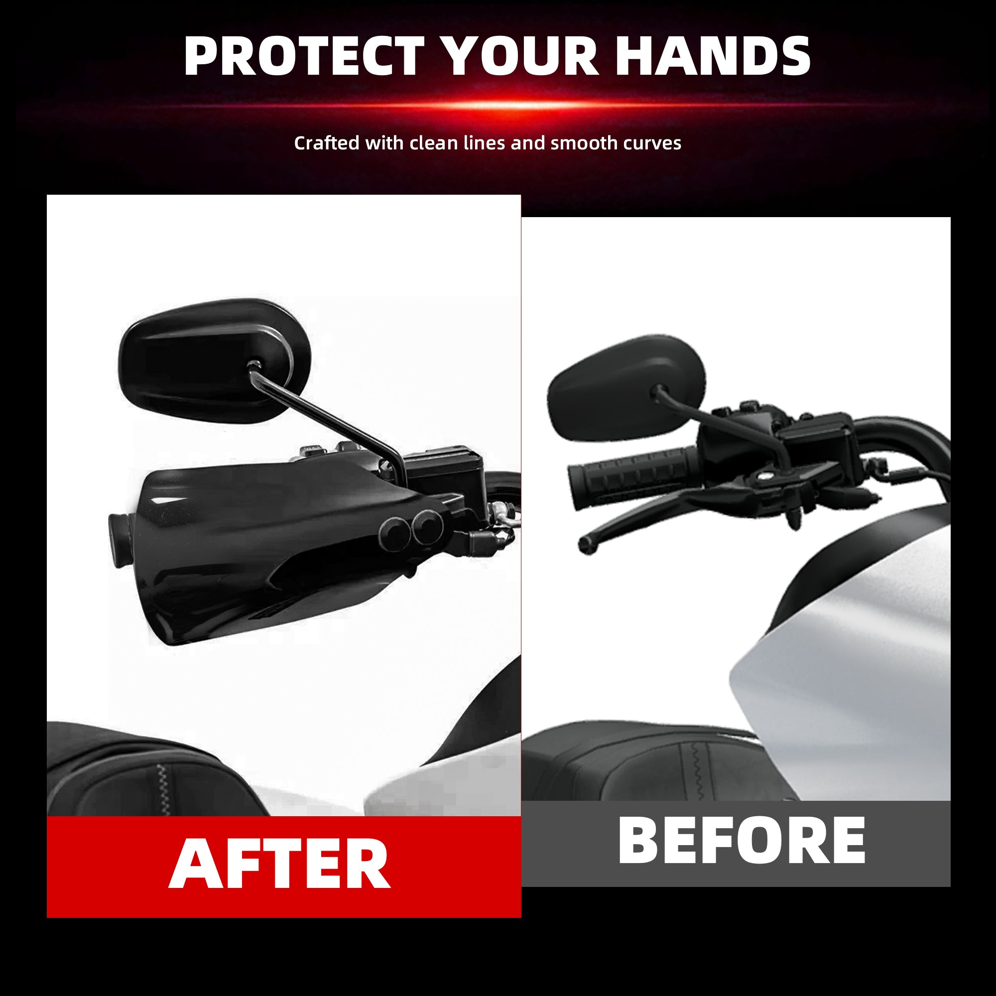 Club Style Motorcycle Handlebar Handguards Hand Guards for Harley 1996-2025 Sportster Dyna Touring Street Road Electra Glide Road King CVO/SE Softail Street Bob Low Rider S Fat Boy Heritage Secondary image