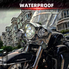 2PCS Led 4.5" Motorcycle Fog Lights with Visor for Harley Honda Kawasaki Suzuki Yamaha Cruiser Chopper Bobber