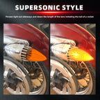Motorcycle 2“ Turn Signal Clip-on 2 Pack Bullet Rear Tail Light Lens Covers for Harley Softail Street Road Glide Fat boy Sportster Dyna Deluxe