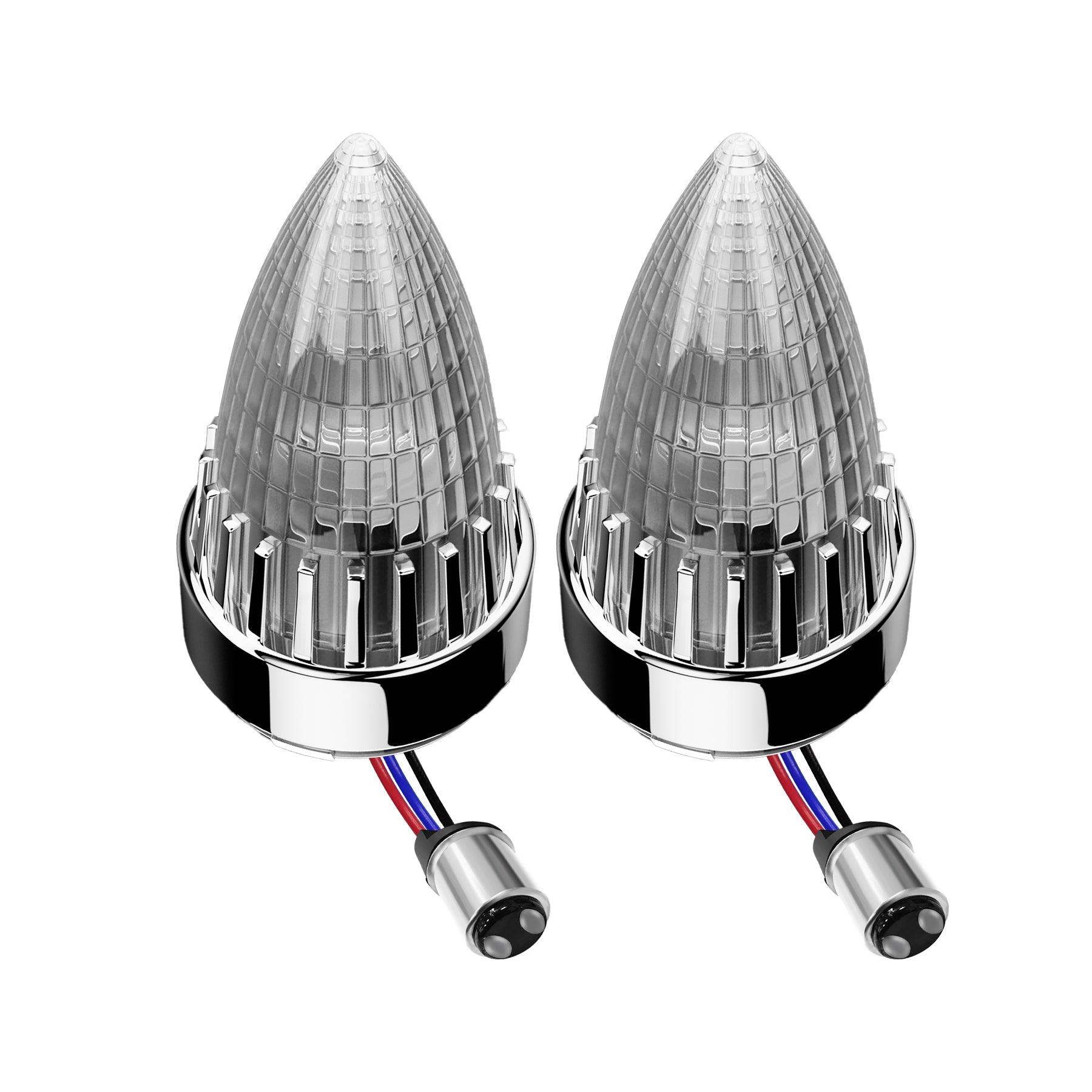 Classic Bullet 2" Clip-In Turn Signal Lens With LED & 1157 Plug