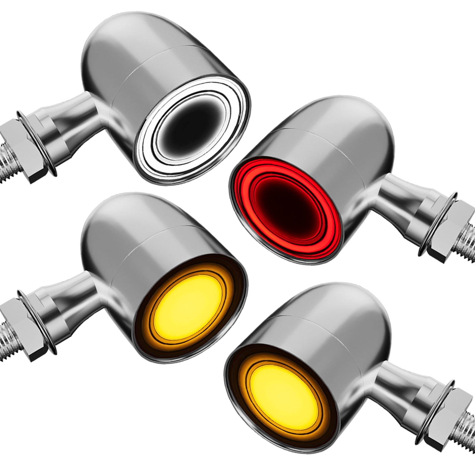 Motorcycle LED Bullet Turn Signals Front Rear Indicato