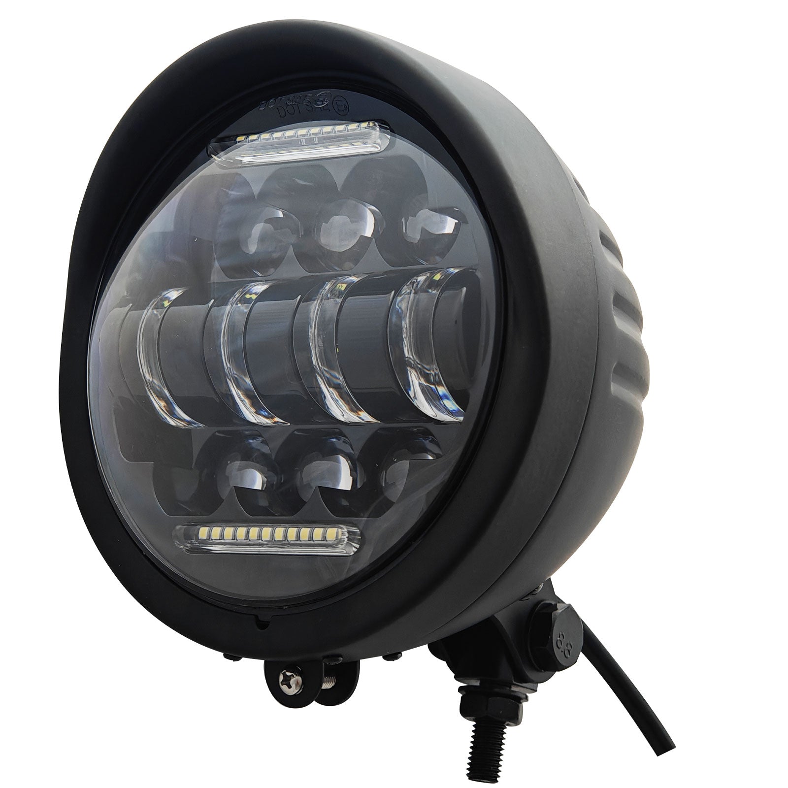 Motorcycle 5.75" LED  Visor Headlight with DRL