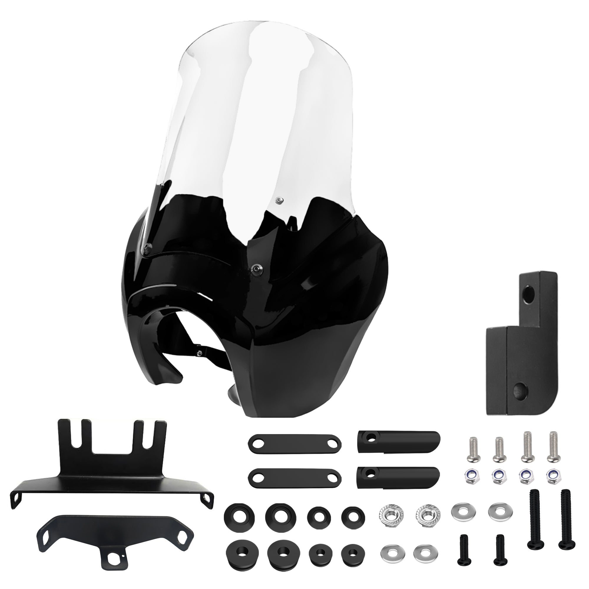 Front Headlight Fairing W/15" Windshield For Dyna 2006-2017 T-Sport 2000-2003