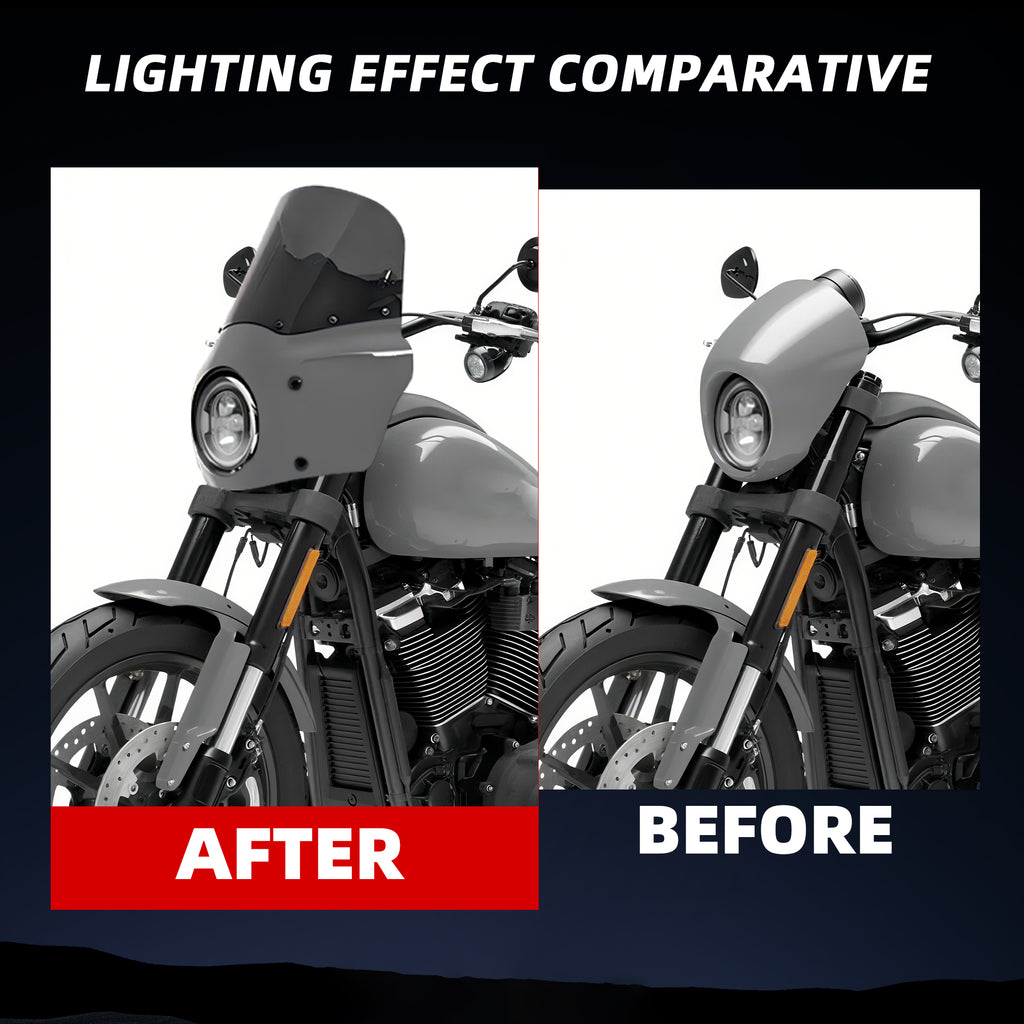 GUNSHIP GRAY Shell 11 inch Motorcycle Front Fairing For Road Warrior Fairing Only For Harley Softail Low Rider S FXLRS 2020-2024