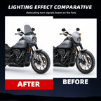 Barracuda Silver 11/15 inch Motorcycle Front Fairing For Road Warrior Fairing Only For Harley Softail Low Rider S FXLRS 2020-2024
