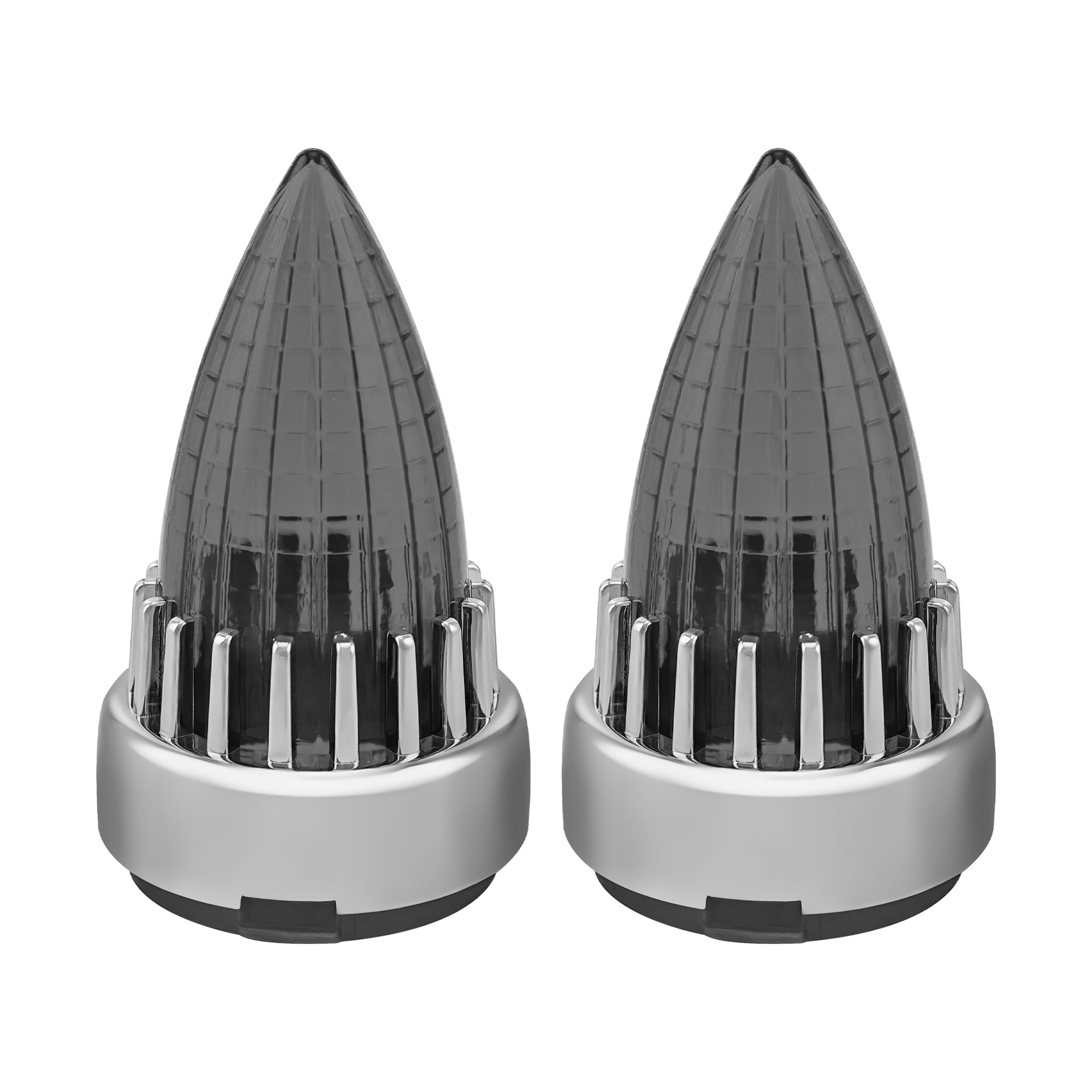 2" Bullet Turn Signal Light Supersonic Replacement Red Lenses Covers for Softail Street Road Glide Fat boy Sportster Dyna Deluxe Bikes Clip in repl. OEM# 68973-00 Chrome Bezel Secondary image
