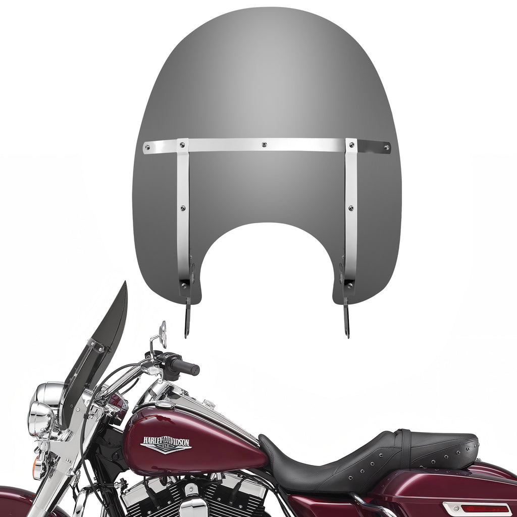 17" Smoke Detachable Windshield Windscreen Wind Splitter For Harley Touring Road King FLHR 1994-2023, Road King Special FLHRXS 2017-2025