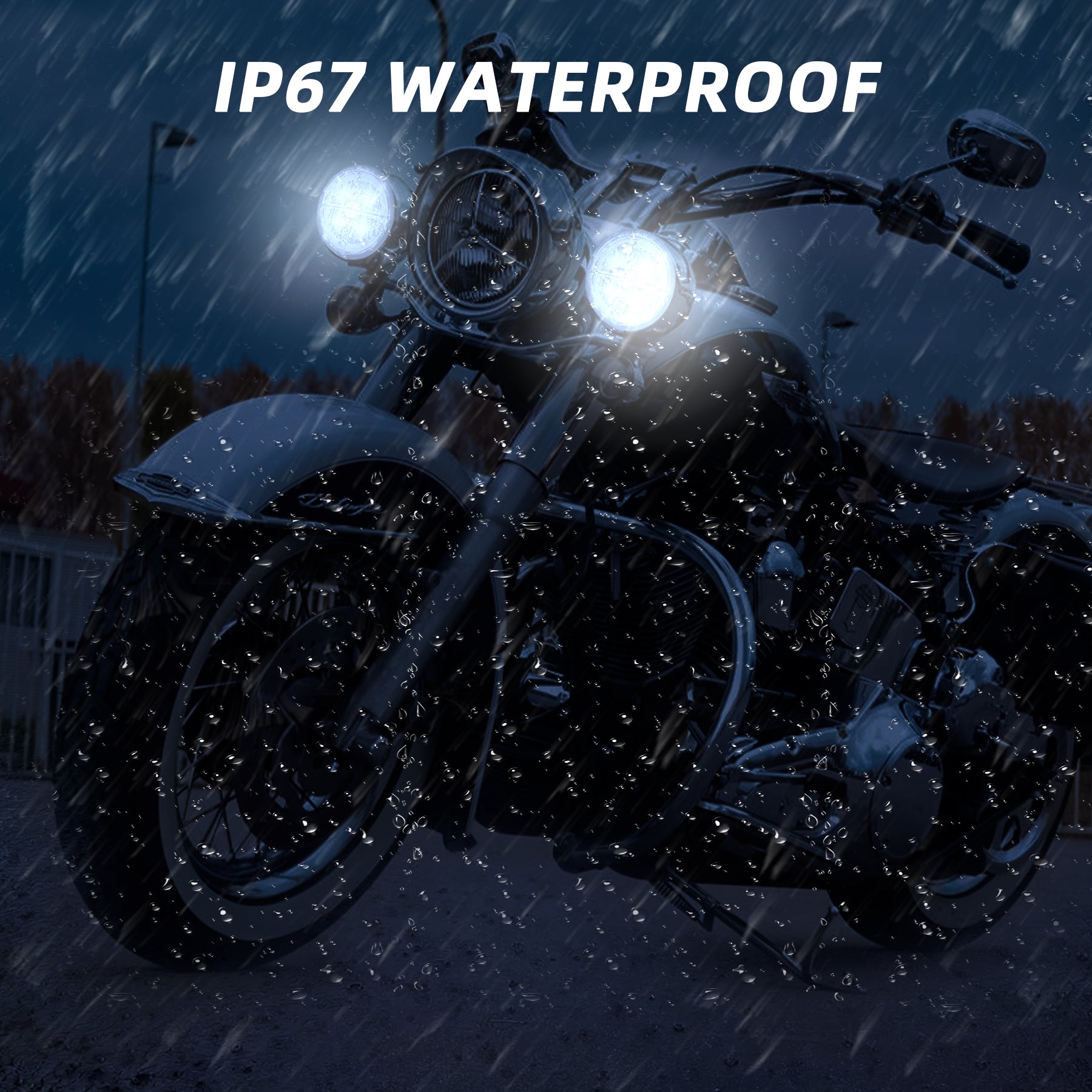 Motorcycle 4.5" H3 LED Fog Light Fog Lamp Passing Driving Spot Light For Harley Bobber Softail Road King Custom Yamaha Suzuki