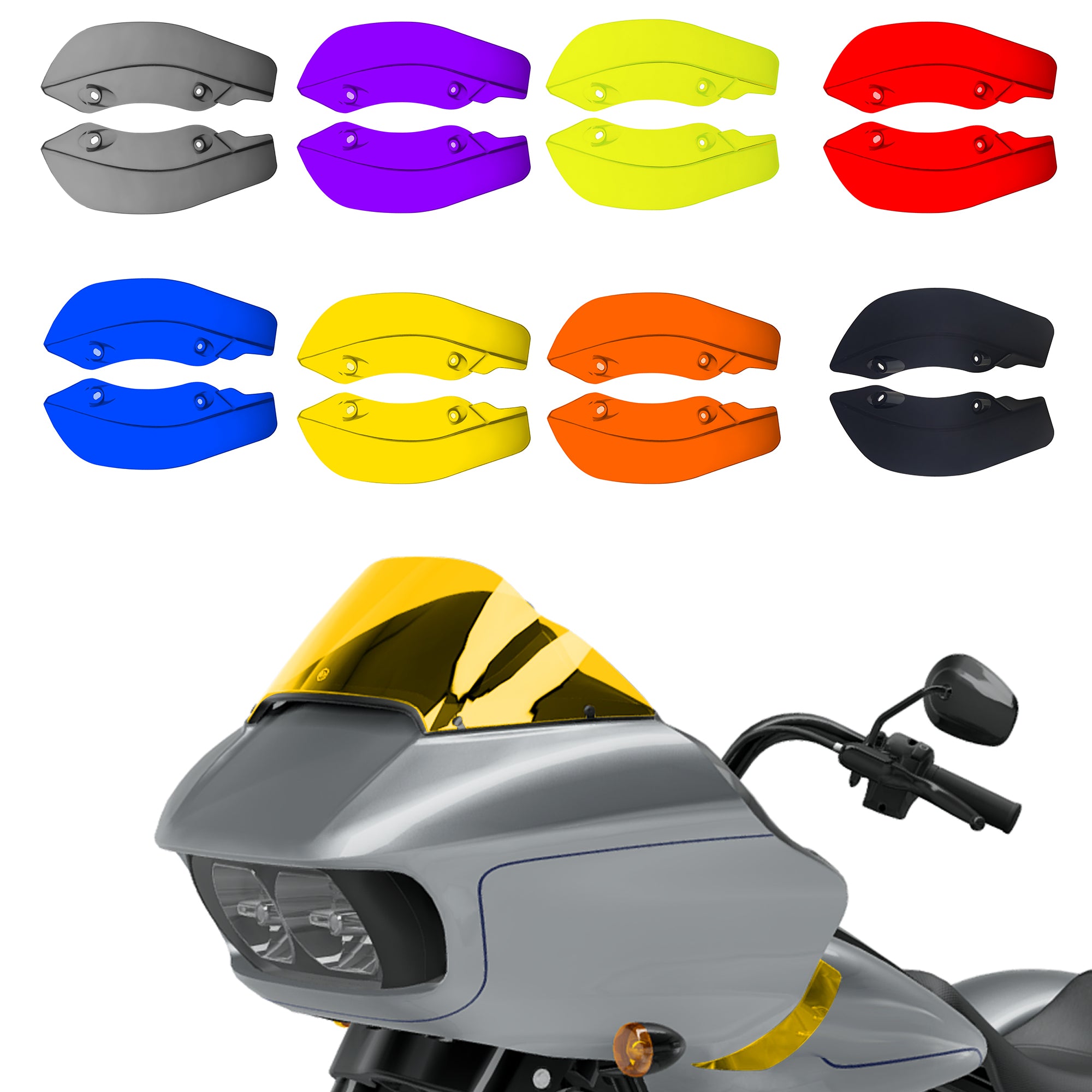 Motorcycle Side Wing Air Deflector Side Spoiler Windshield Colorful Air Deflector For Harley Road Glide FLTRX 2015-2023 Main image