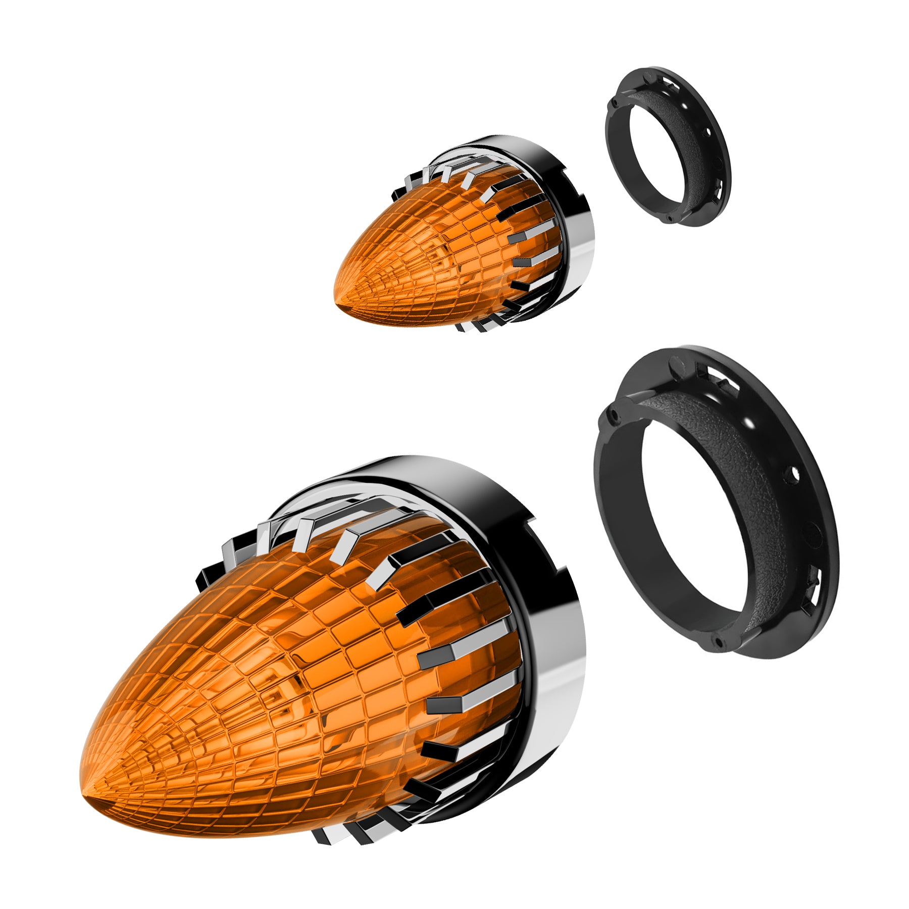 Retro 3 1/4" Screw-In Turn Signal Lens For Harley Heritage Road King Electra Glide