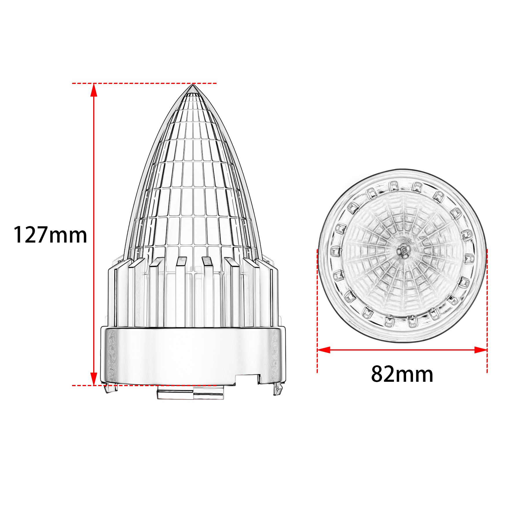 Retro Bullet 3 1/4" Screw-in Turn Signal Lens For Harley Heritage Road King Electra Glide