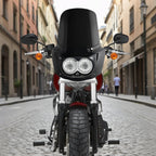 Fat Bob Windshield 15" Windscreen Dyna Fat Bob Motorcycle Double Lamp Fairing Only For Harley Dyna Fat Bob FXDF 2008-2017