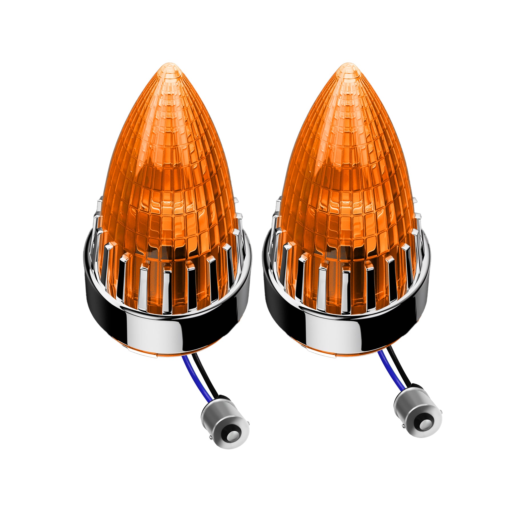Classic Bullet 2" Clip-In Turn Signal Lens With LED & 1156 Plug