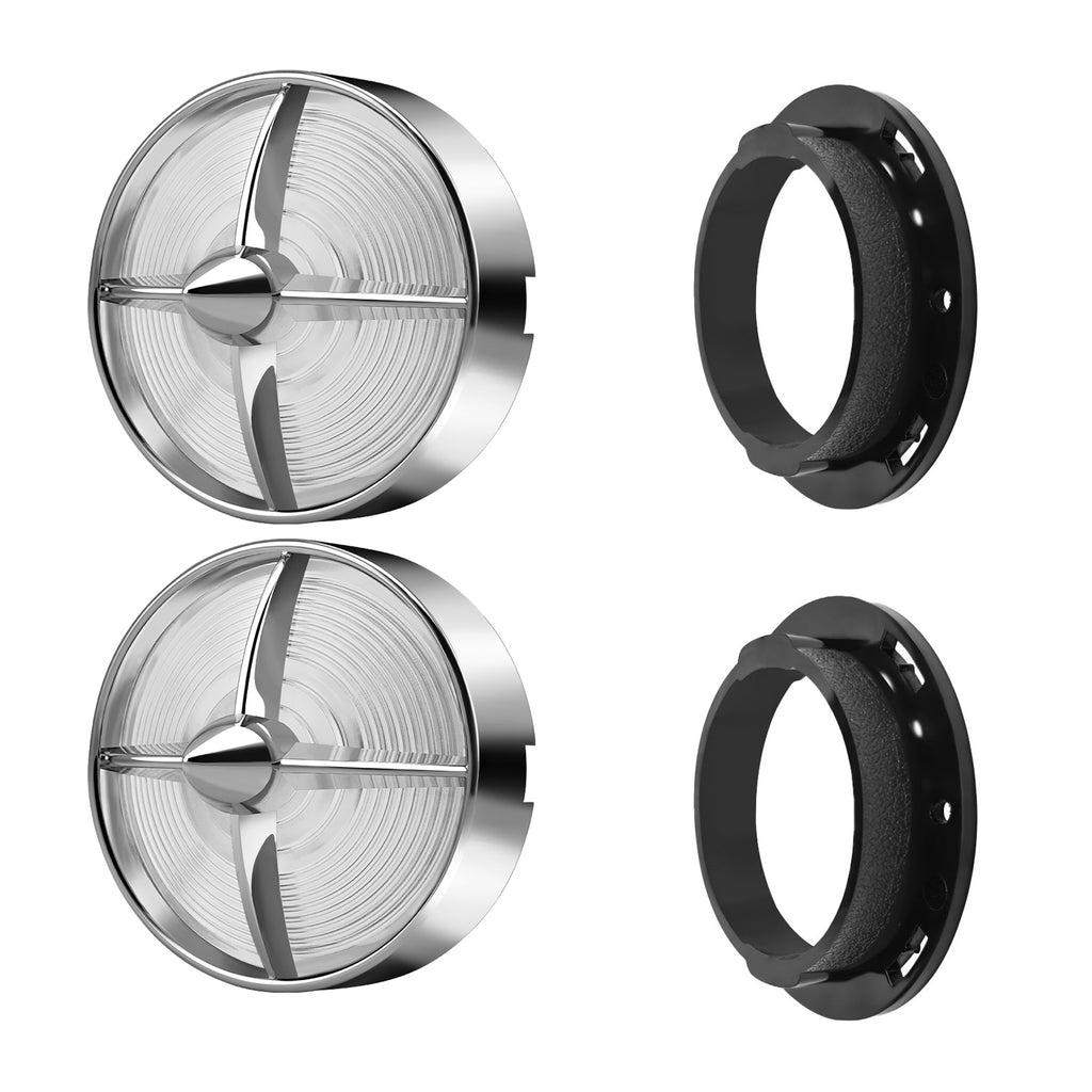 Retro Turbine 3 1/4" Screw-In Turn Signal Lens For Harley Heritage Road King Electra Glide
