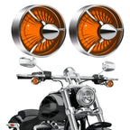 Motorcycle Turn Signal 2" Turbo Red Lenses Clip-On 2 pack Rear Tail Light Lens Covers for Harley Softail Street Road Glide Fat boy Sportster Dyna Deluxe