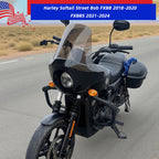 Motorcycle 5.75” Headlight Fairing Cover 17” Tall Touring Sport Windshield with 35-49MM Fork Clamps Universal for Harley Suzuki Honda Yamaha Kawasaki Chopper Bobber Cafe Racer