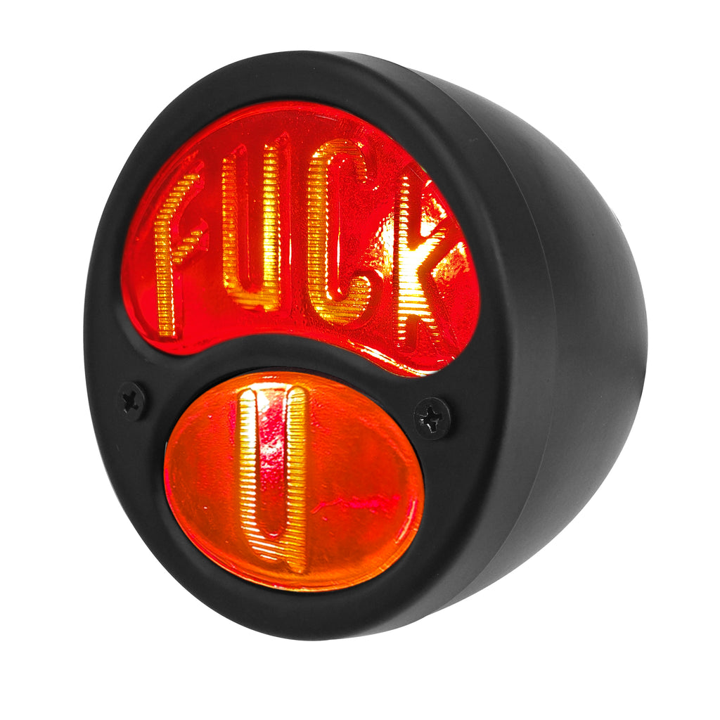 Fuck You Duo Lamp Model A Motorcycle Tail Light Motorcycle LED Fuck You TaillightVintage Duolamp LED Tail Light For Harley Chopper Bobber Cafe Racer 