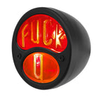 Fuck You Duo Lamp Model A Motorcycle Tail Light Motorcycle LED Fuck You TaillightVintage Duolamp LED Tail Light For Harley Chopper Bobber Cafe Racer 