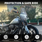 Barracuda Silver 15 inch Motorcycle Front Fairing For Road Warrior Fairing Only For Harley Softail Low Rider S FXLRS 2020-2024
