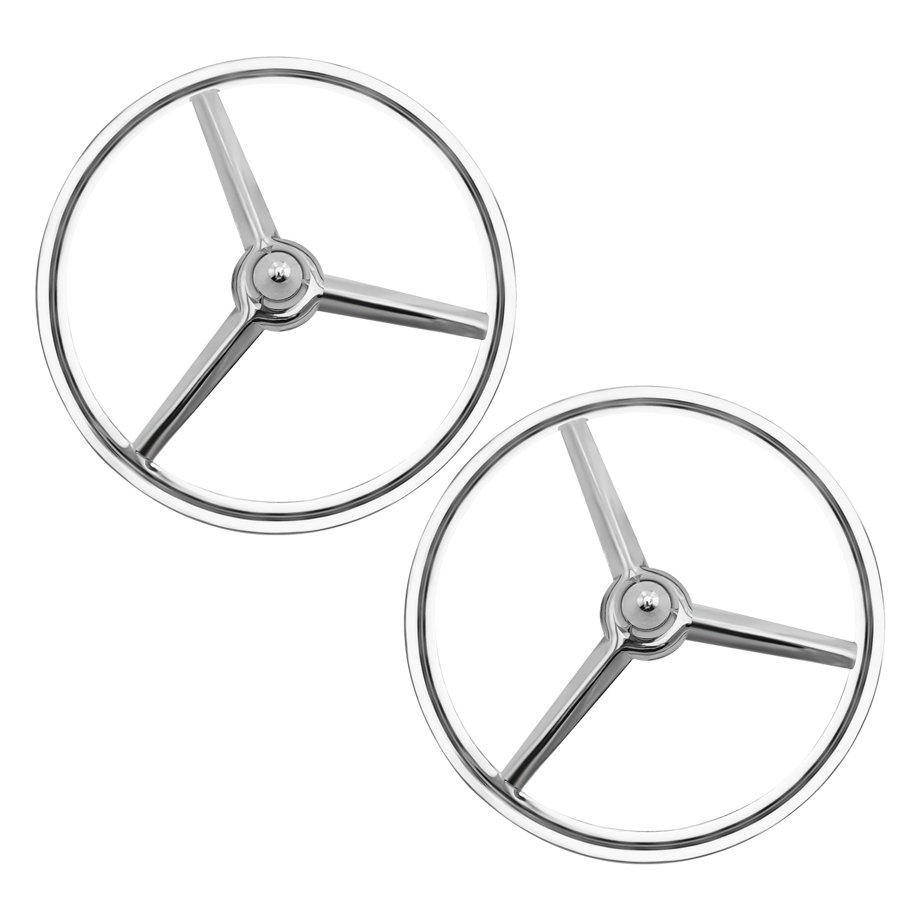 Bullet Style Chrome Tri-Bar Headlamp Trim Secondary image