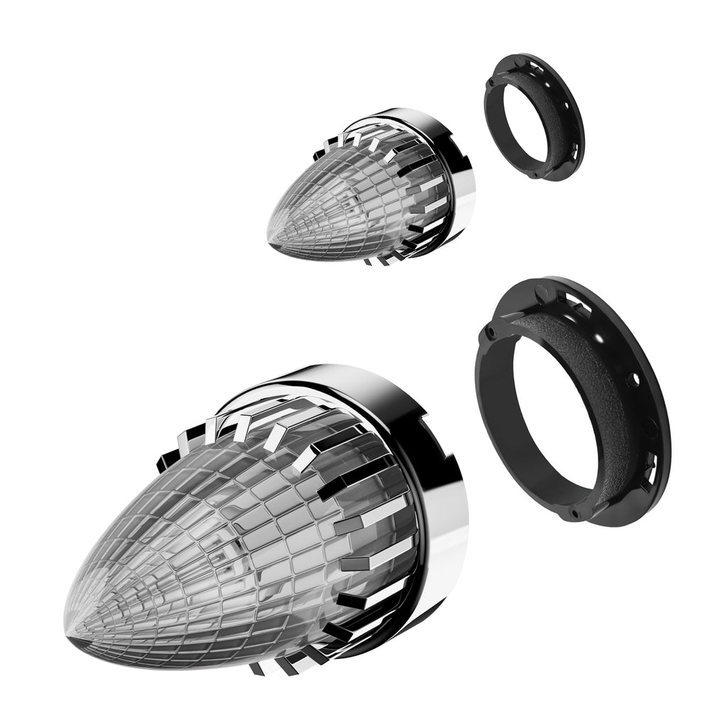 Retro Bullet 3 1/4" Screw-in Turn Signal Lens For Harley Heritage Road King Electra Glide