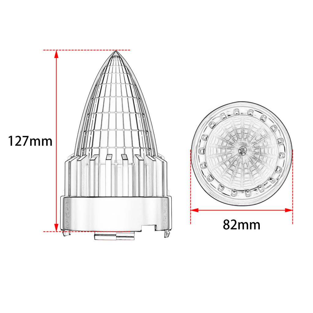 Retro Bullet 3 1/4" Screw-in Turn Signal Lens For Harley Heritage Road King Electra Glide