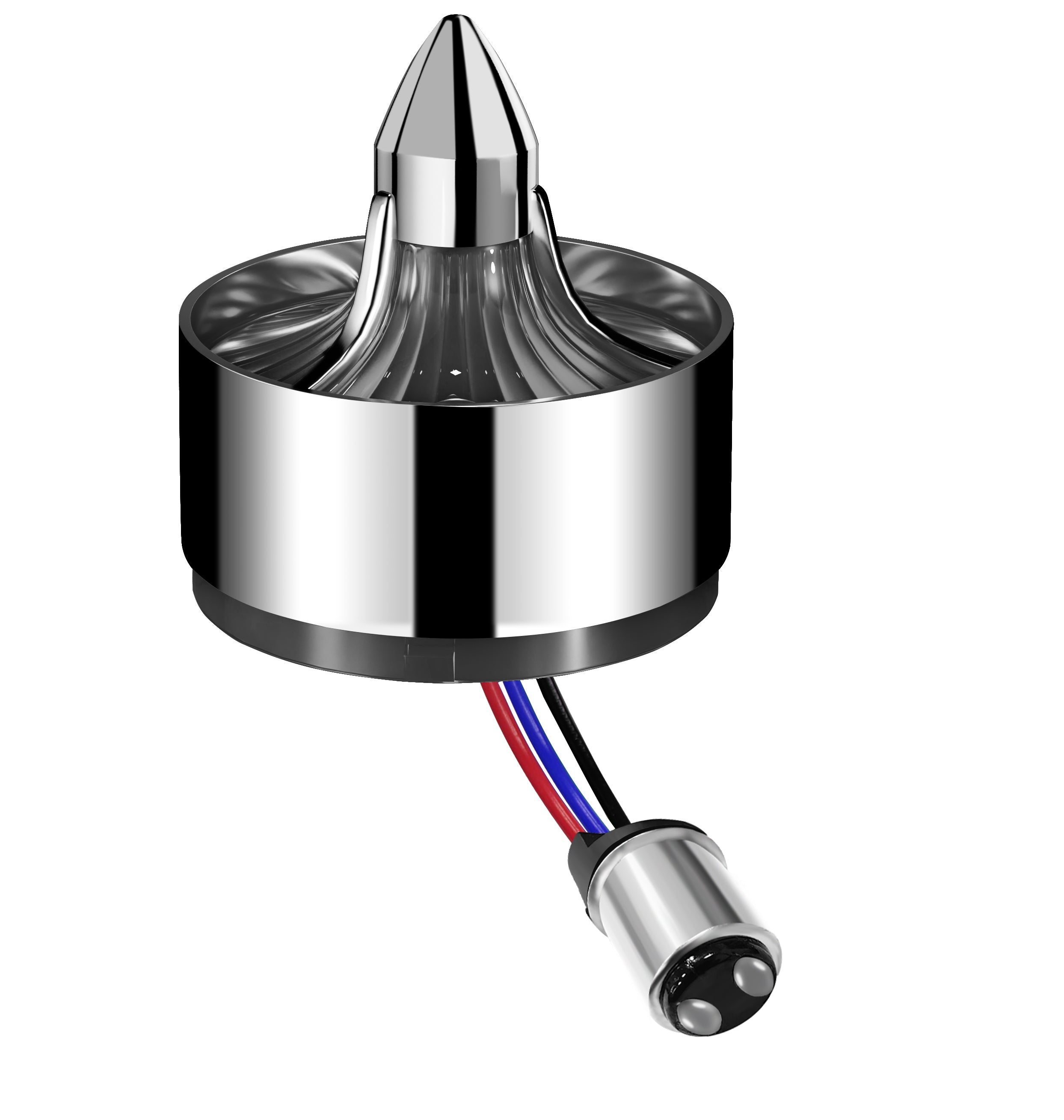 Classic 2" Clip-In Turn Signal Lens With LED & 1157 Plug For Harley