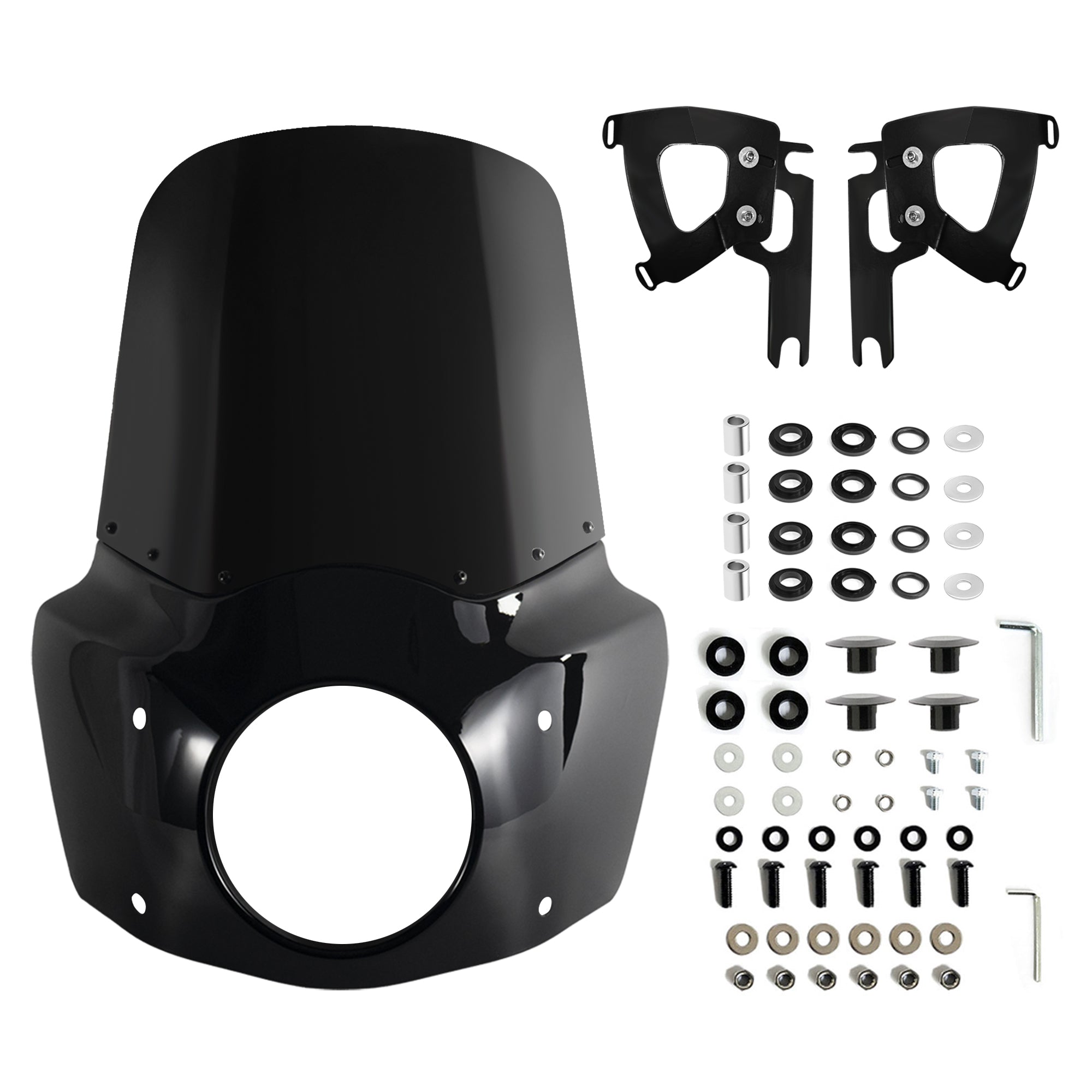 15" Windshield Road King Fairing Fit 7" Headlight For Harley Touring Road King FLHR 1994-2023 Road King Special FLHRXS 2017-2025