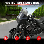 Motorcycle 7" Headlight Fairing with 11" Smoke Windshield Windscreen & Mounting Kits For Harley Touring Road King FLHR 1994-2023, Road King Special FLHRXS 2017-2025