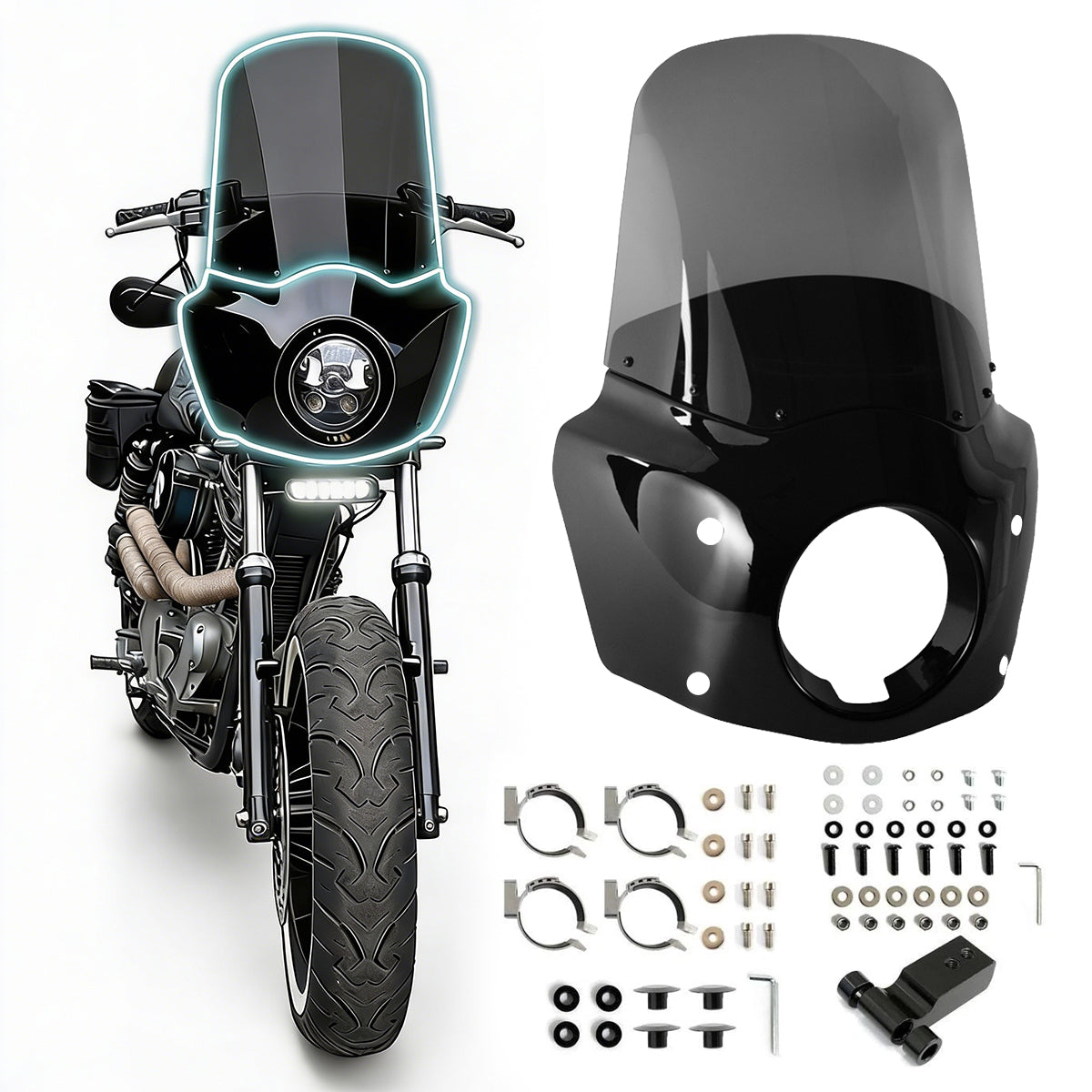 11/15 inch Motorcycle Front Fairing Road Warrior Fairing For Harley Softail Street Bob FXBB 2018-24 Standard Softail FXST 2018-2021 Main image