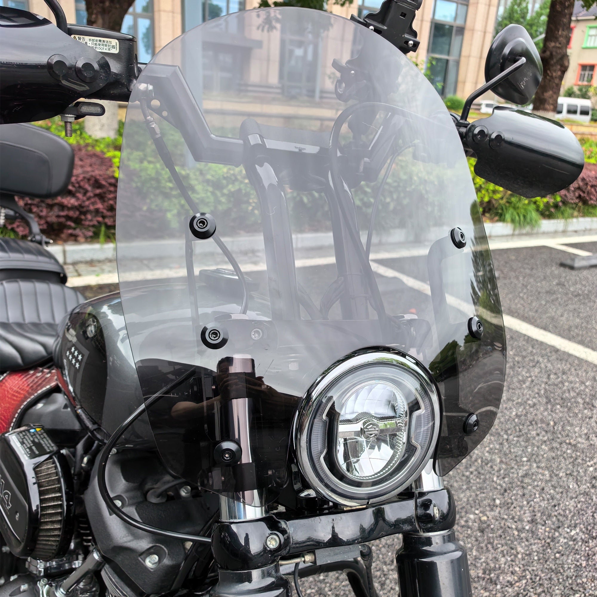 21" Street Bob FXDB Windshield Motorcycle Wind Protection For Harley FXBB FXBBS Standard FXST Low Rider FXLR Dyna Super Glide