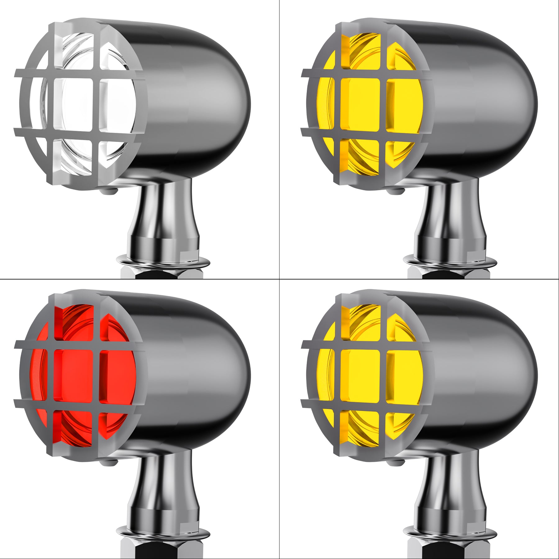 Motorcycle LED Grill Turn Signals Front Rear Indicator