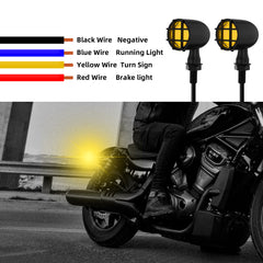 Motorcycle LED Grill Turn Signals Front Rear Indicator