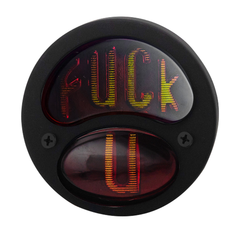 "FUCK U" Duo Lamp Model a Motorcycle Tail Light