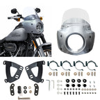 Barracuda Silver 11 inch Motorcycle Front Fairing For Road Warrior Fairing Only For Harley Softail Low Rider S FXLRS 2020-2024